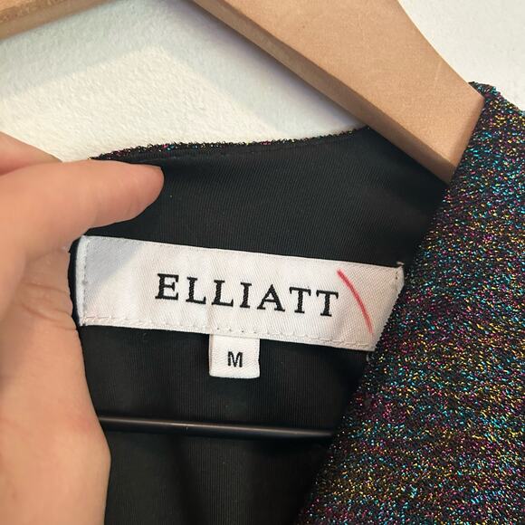 Elliatt Multi Color Sparkle Swing Dress Black Size M - Picture 7 of 7